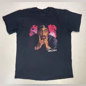 Poetic Justice 2pac Tupac Shakur Graphic T-shirt Women Large Black Short Sleeve